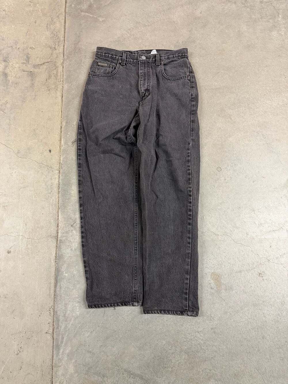 Calvin Klein Vintage High Rise Relaxed Fit Black Wash Denim Jeans